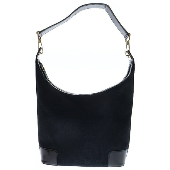 Gucci Shoulder Canvas Bag Patent GG Black - Picture 1 of 5